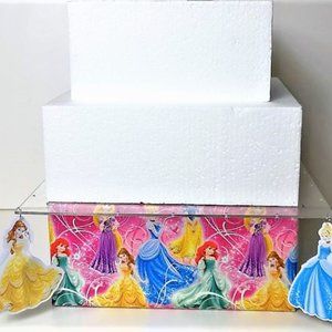 12" Square Disney Princess Inspired Cake Stand